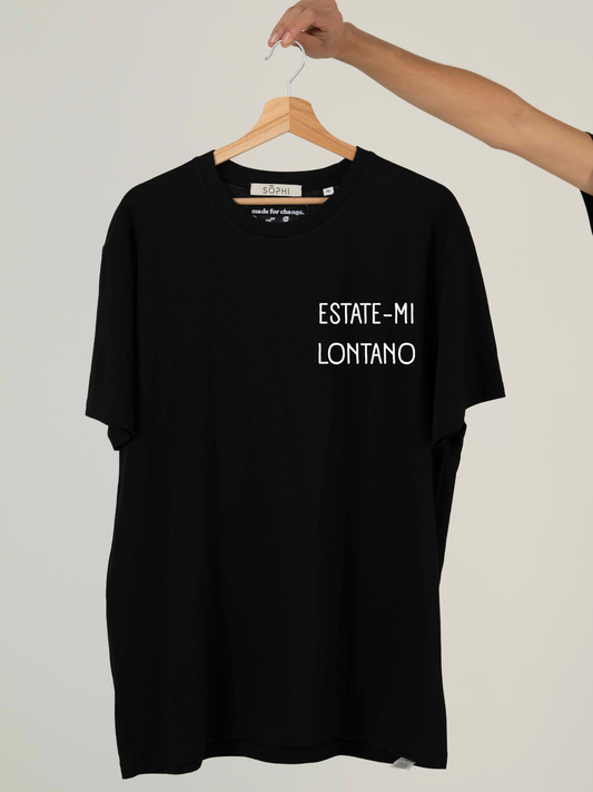 Estate-mi lontano, t-shirt in cotone organico