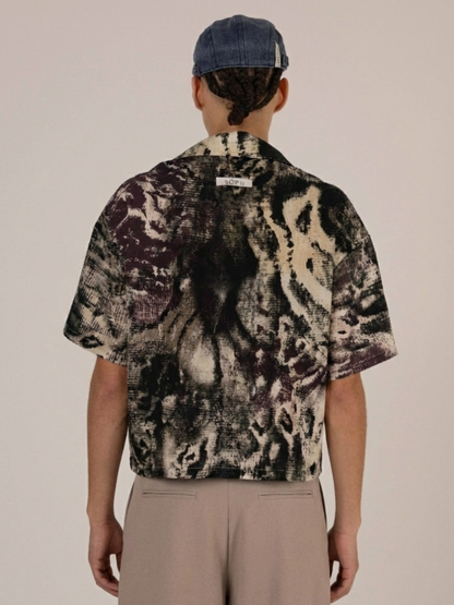 Talia 2.0 Violet swamp - Camicia fantasia in cotone uomo.