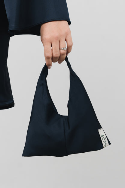 Peonia - Borsa in tessuto Blu