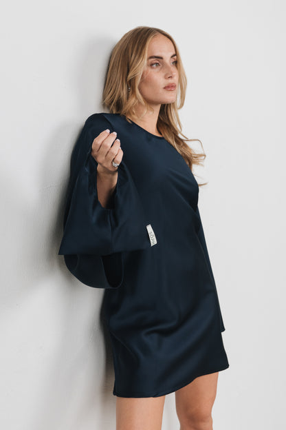 Peonia - Borsa in tessuto Blu