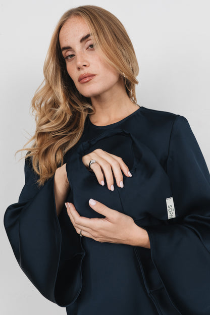 Peonia - Borsa in tessuto Blu