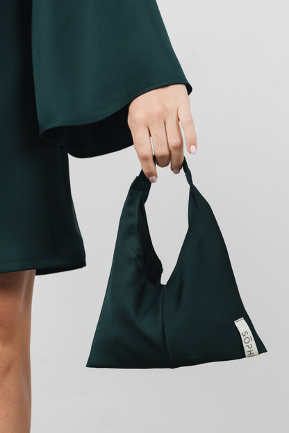 Peonia - Borsa in tessuto Verde