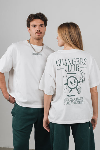 Sequoia - T-shirt Oversize Bianca e verde