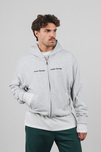 Tuia - Felpa con zip Unisex Grigia