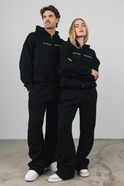 Tuia - Felpa con zip Unisex Nera